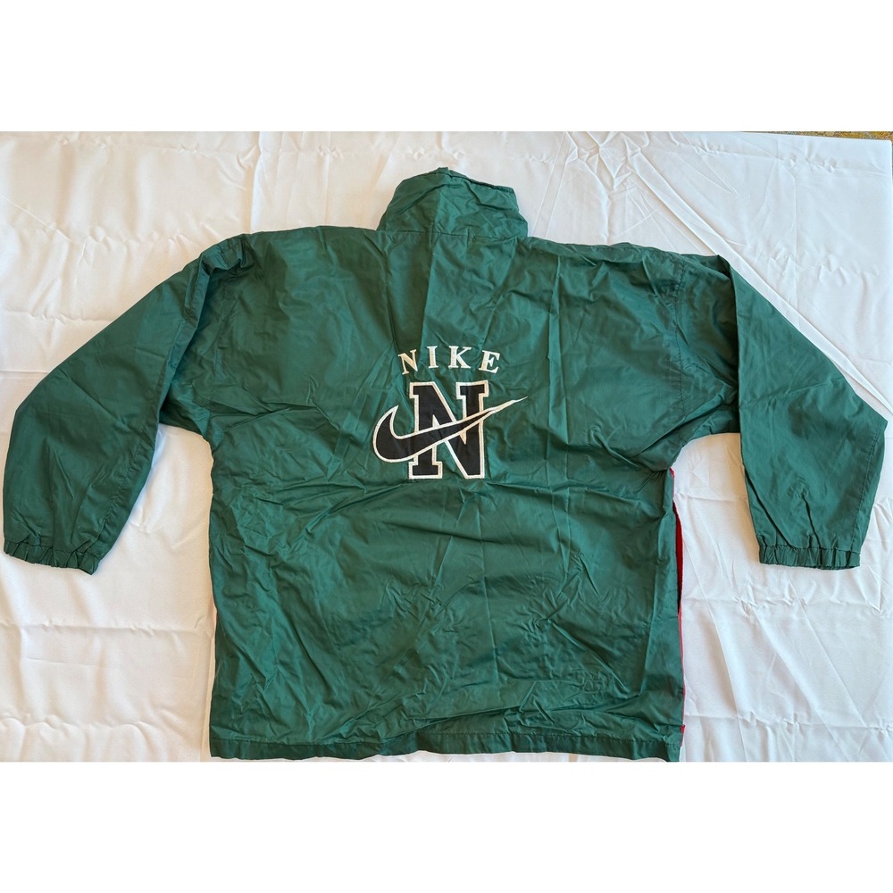 Vintage Nike Windbreaker Jacket XL Green Colorblock Sportswear Gorpcore Hiking - Picture 2 of 8